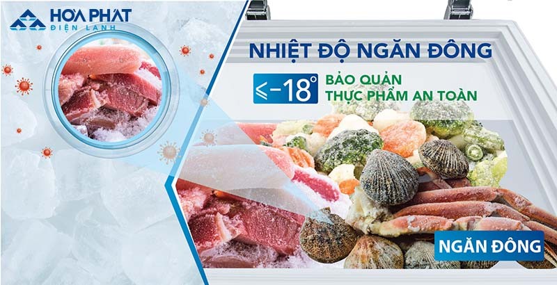 Nhiệt độ ngăn đông tủ đông ngang