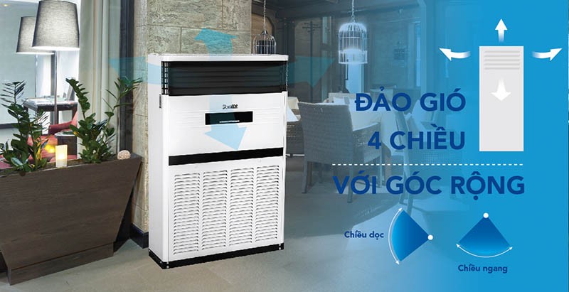 Điều hòa đứng Funiki có chức năng đảo gió 4 chiều