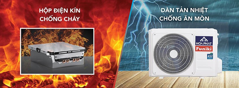 Điều hòa Funiki 12.000BTU có hộp điện chống cháy