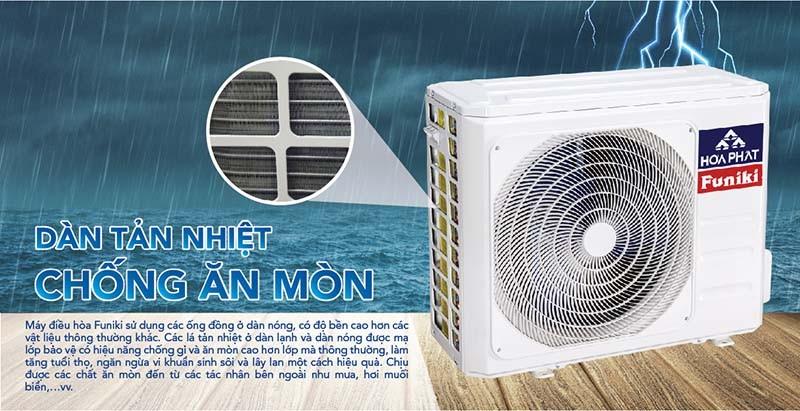 Điều hòa Funiki 18000 có dàn tản nhiệt