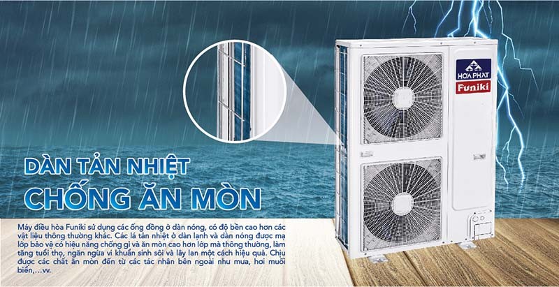 Điều hòa Funiki 50000btu có ống đồng tản nhiệt