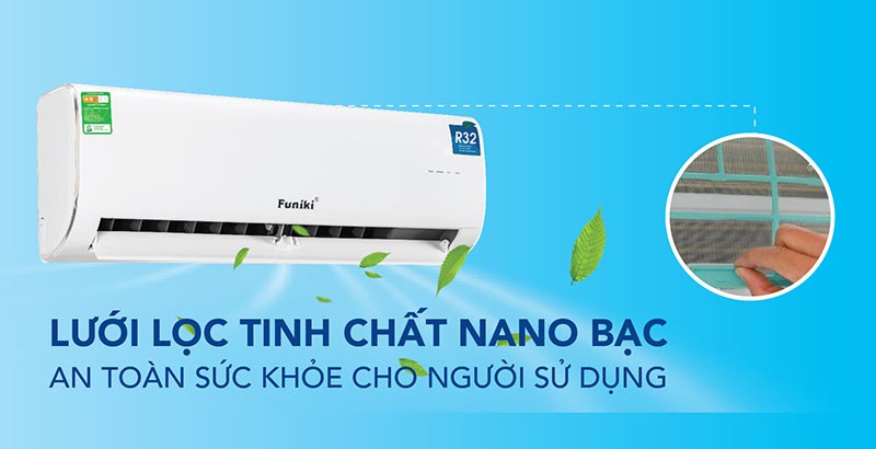 Điều hòa có lưới lọc Nano Bạc ngăn chặn các bụi nhỏ li ti