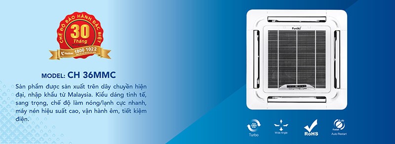 Điều hòa âm trần Funiki CH 36MMC