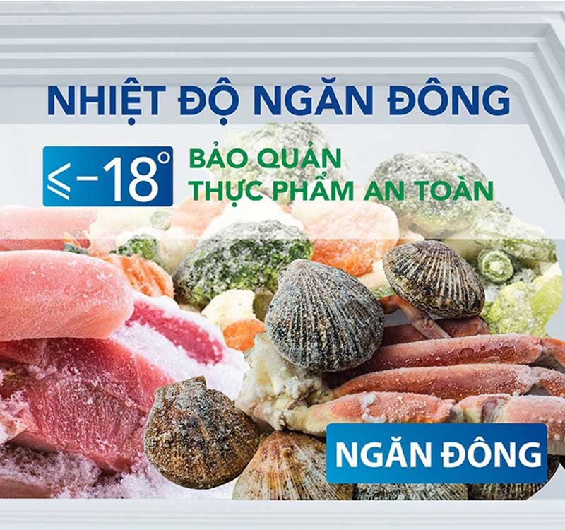 Tủ đông 2 ngăn tiết kiệm điện bảo quản dưới -18 độ