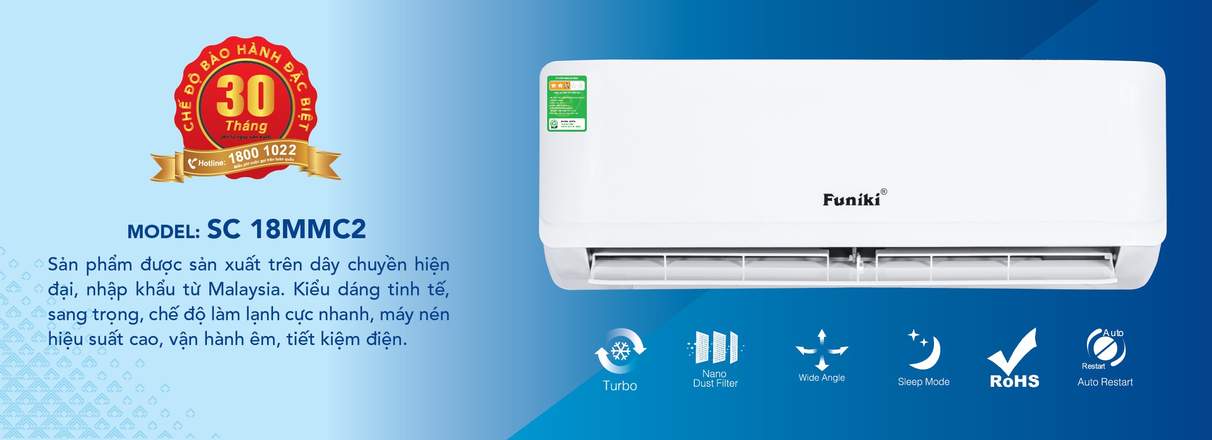 Điều hòa Funiki 18.000BTU