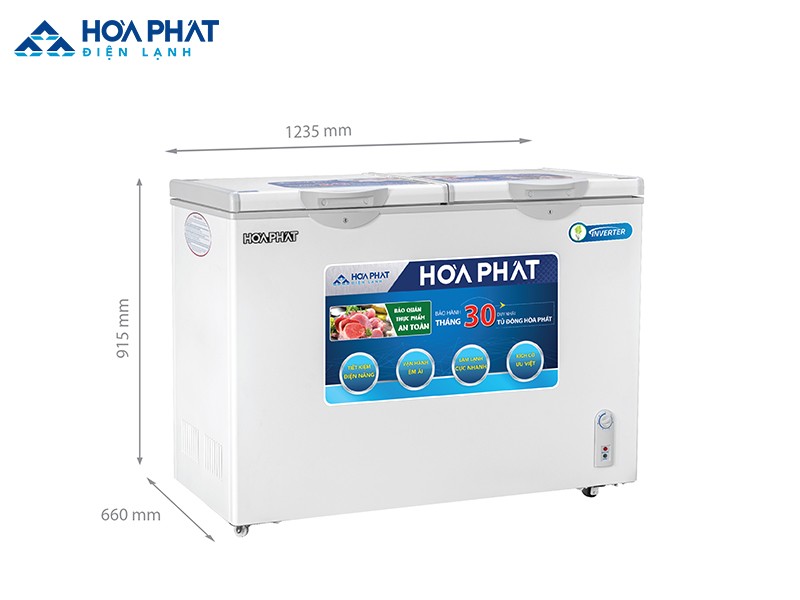 Tủ đông Hòa Phát 2 ngăn 2 cánh HCF 656S2N2