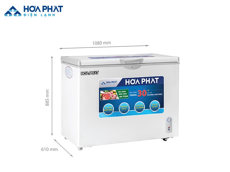 Tủ đông dàn đồng 1 ngăn 1 cánh mở HCF 516S1Đ1, bạn có thể lựa chọn phiên bản HCFI 516S1Đ1 với chế độ Inverter tiết kiệm điện