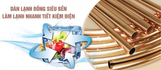 Dàn lạnh bằng đồng giúp tủ đông nhà hàng có khả năng làm lạnh và độ bền cao hơn các loại dàn lạnh khác