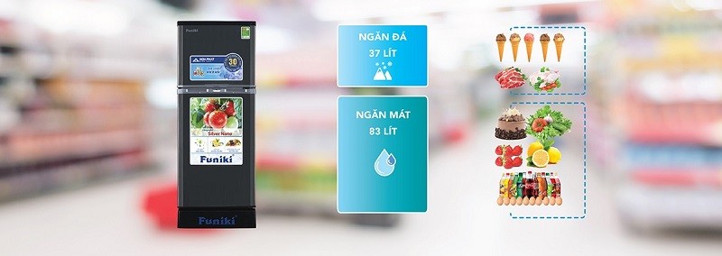 Tủ lạnh 120l phù hợp cho không gian bếp