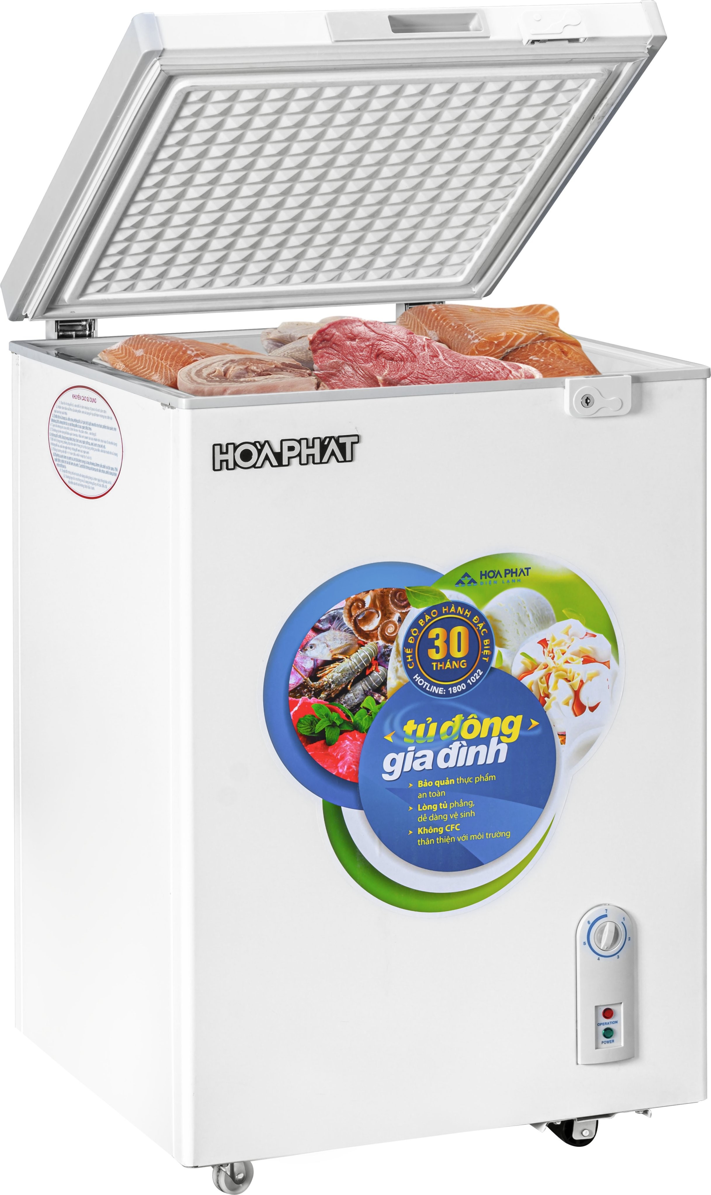 Tủ đông 1 ngăn tiết kiệm diện tích, giá thành thấp phù hợp với gia đình ít thành viên