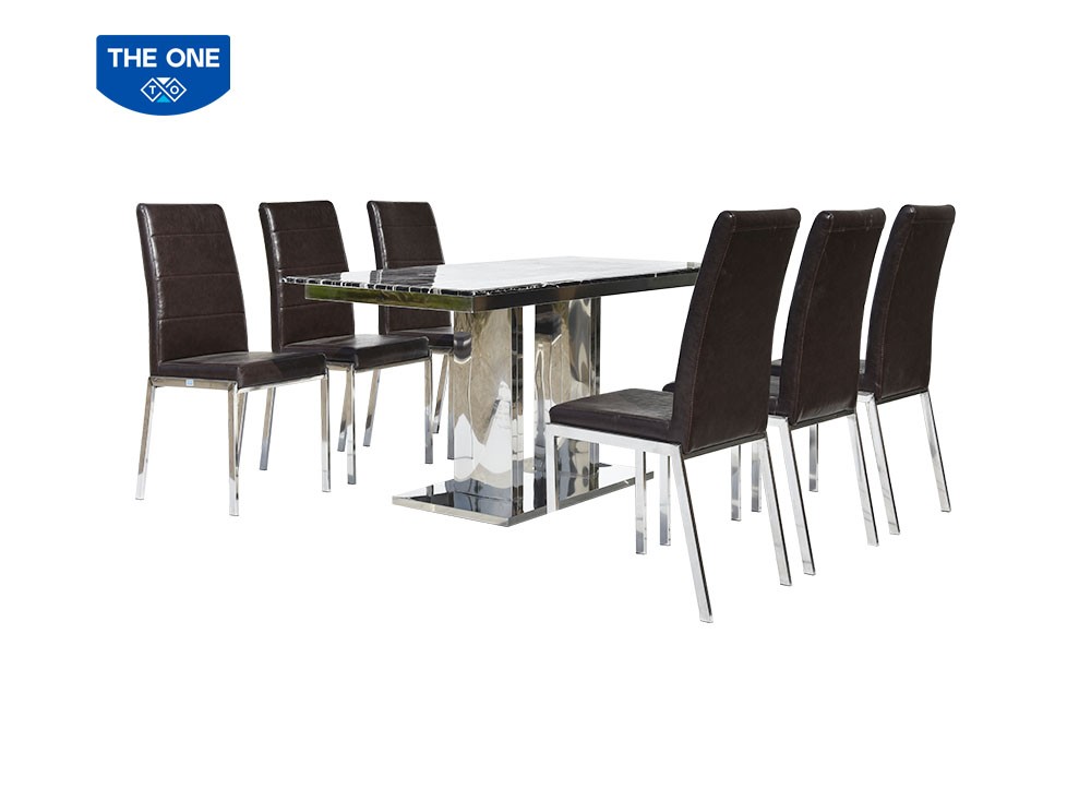 Bàn ghế ăn khung Inox THE ONE B61 - G61
