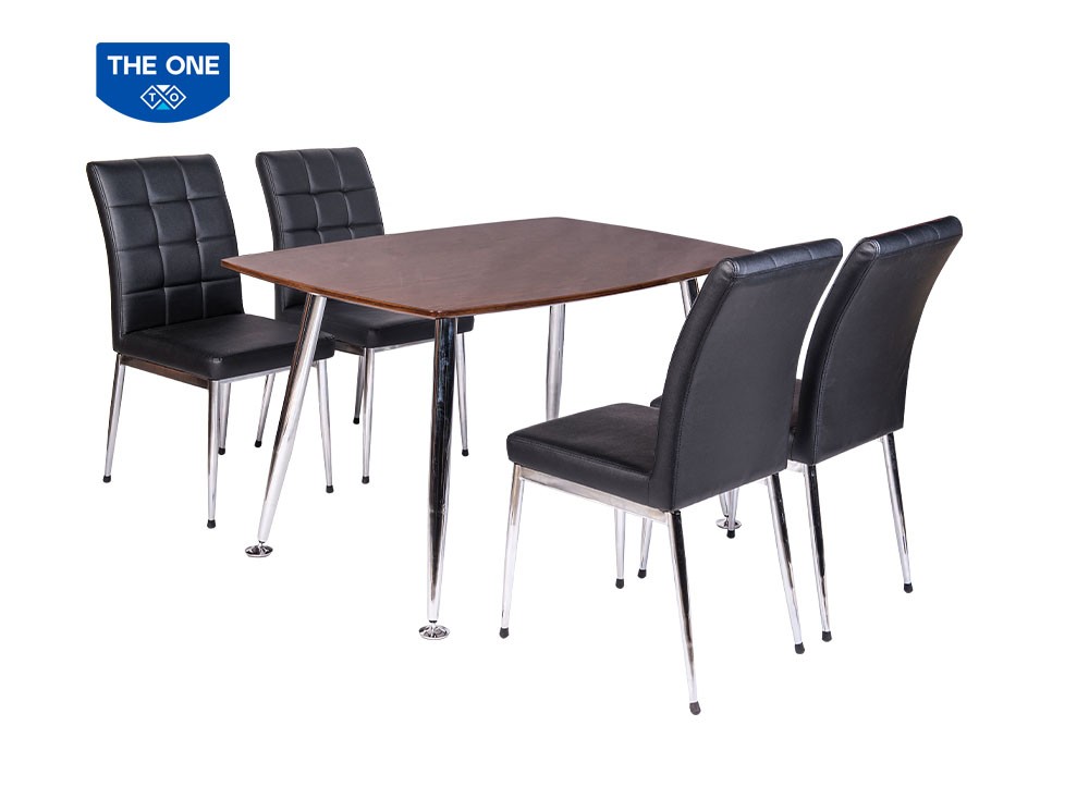 Bàn ghế ăn khung thép THE ONE B68 - G68 Veneer