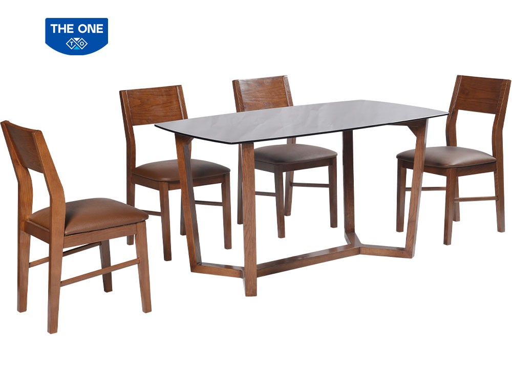 Bàn ghế ăn gỗ tự nhiên THE ONE HGB69A-B  -  HGG69