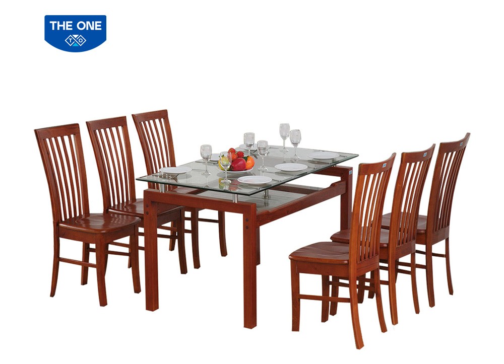 Bàn ghế ăn gỗ tự nhiên THE ONE TB09 - TGA02