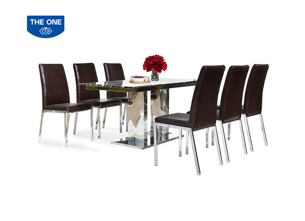 Bàn ghế ăn khung Inox THE ONE B61 - G61