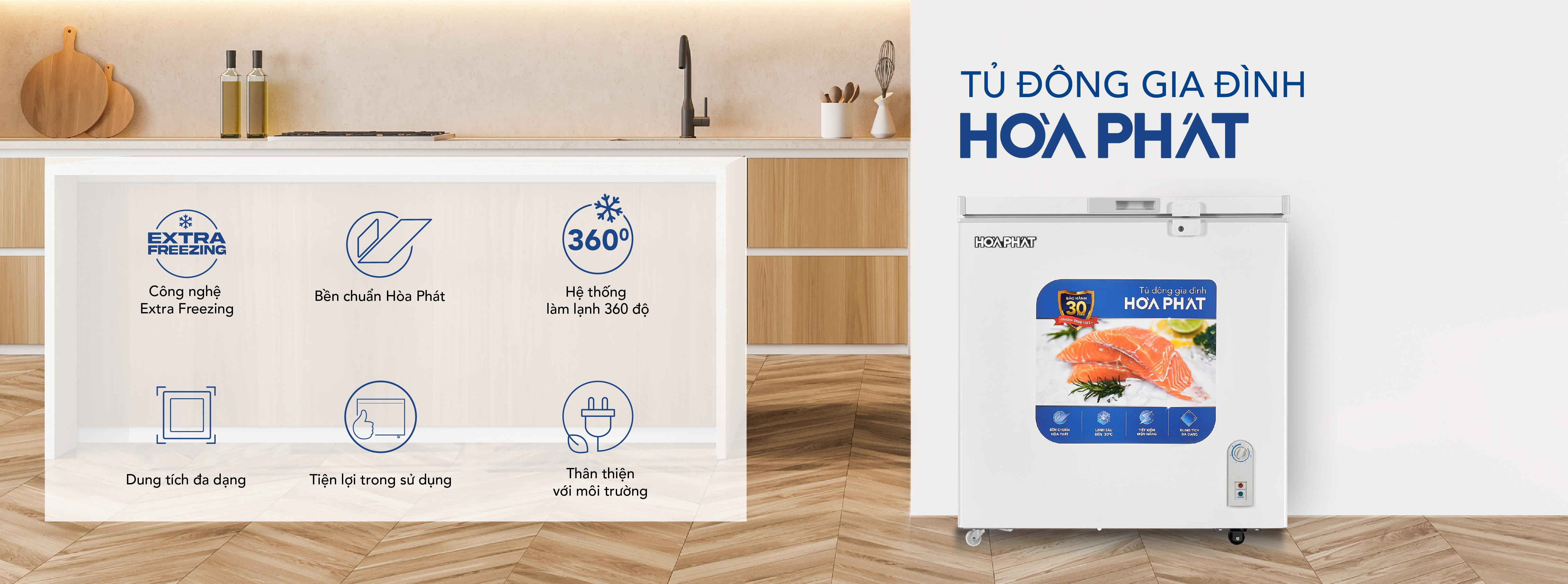 Tủ đông Hòa Phát HPF AN6162 162Lít