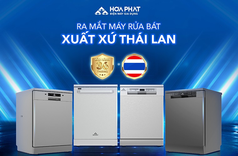 Điện máy Gia dụng Hòa Phát ra mắt bộ sưu tập Máy rửa bát xuất xứ Thái Lan