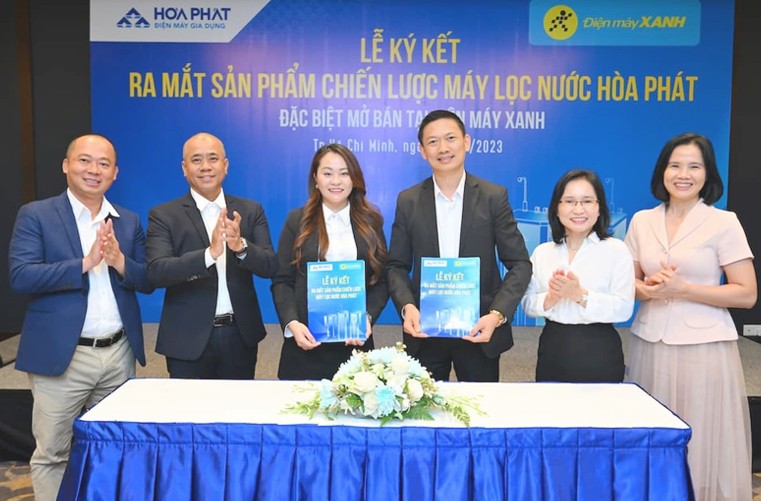 Hòa Phát và Điện máy Xanh hợp tác chiến lược phân phối máy lọc nước và các sản phẩm điện gia dụng