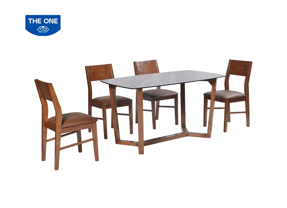 Bàn ghế ăn gỗ tự nhiên THE ONE HGB69A - HGB69B - HGG69