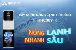 Cây Nước Nóng Lạnh Hút Bình Hòa Phát HHC389 - 3 Chế Độ Nước, 3 Vòi Riêng Biệt