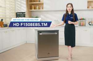 Máy Rửa Bát 15 Bộ Hòa Phát HD F1508EBS.TM - Công Suất Mạnh Mẽ, Động Cơ Êm Ái
