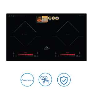 Bếp đôi điện từ kết hợp hồng ngoại Hòa Phát HPC H21A2