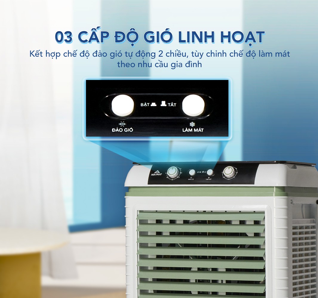 3 tốc độ gió linh hoạt – Điều chỉnh theo nhu cầu