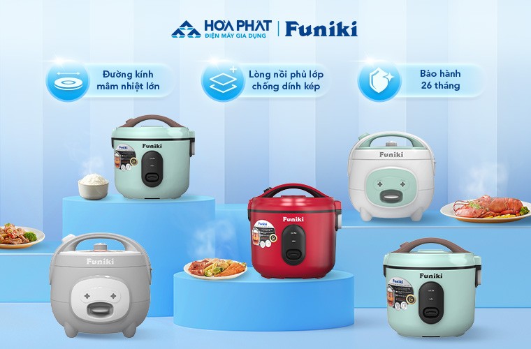 Điện Máy Gia Dụng Hòa Phát Ra Mắt Bộ Sưu Tập Nồi Cơm Điện Nắp Gài Funiki