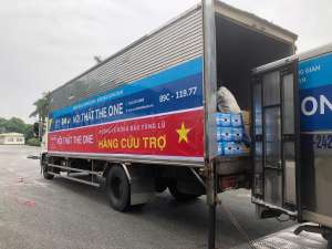 Đoàn xe cứu trợ vùng bão lũ từ Nội thất The One