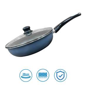 Chảo nhôm sâu lòng chống dính nắp kính Funiki HCA2832 (28 cm)