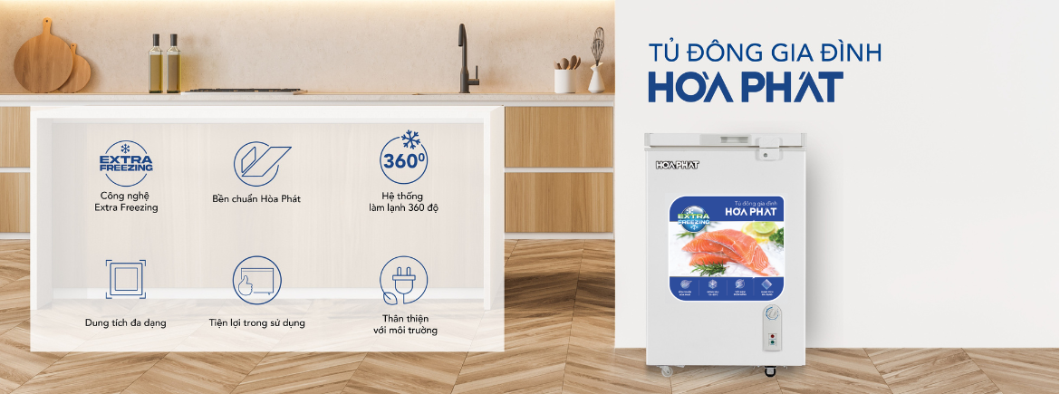 Tủ đông mini Hòa Phát HPF AD6107 107L