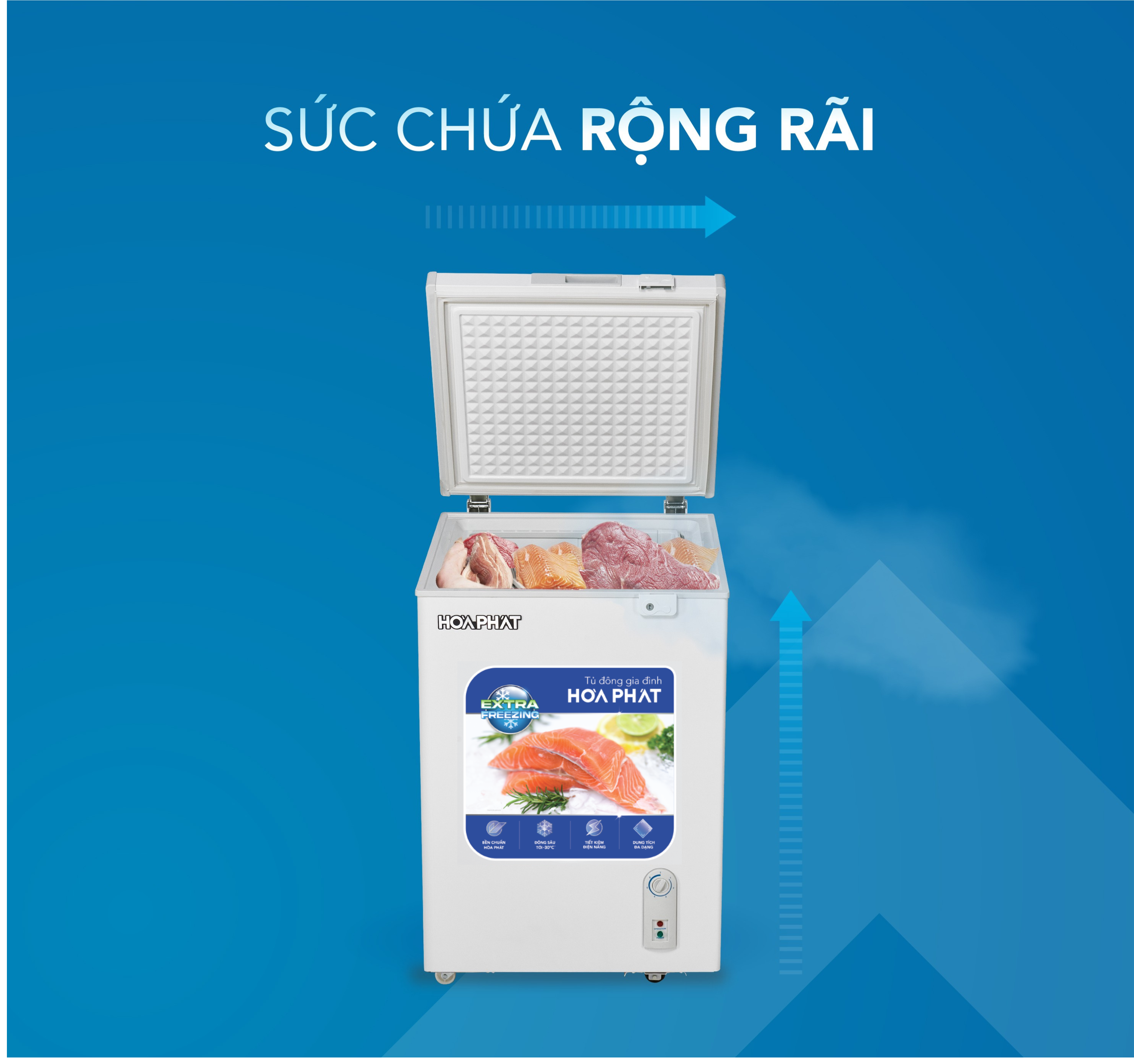 Tủ đông mini Hòa Phát HPF AD6107 107L