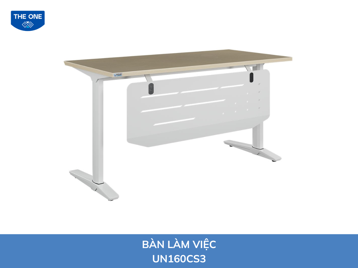 Bàn Union kích thước: W1600 x D700 x H750mm - Màu M1/M2/M12 (kem nhạt, vàng nhạt, xám nâu).