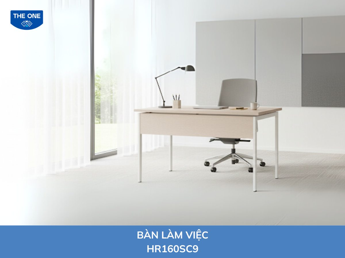 Bàn kích thước: Rộng 1600 x Sâu 600 x Cao 750mm - Màu M1/M2/M12 (kem nhạt, vàng nhạt, xám nâu).