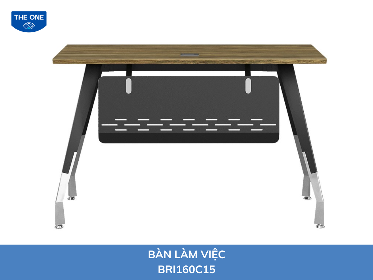 Bàn chuyên viên kích thước: W1600 x D700 x H750mm - Màu M32/M26 (nâu xám, đen đậm).