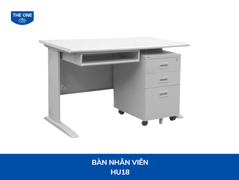 Bàn nhân viên kích thước: W1800 x D700 x H750mm - Màu trắng.