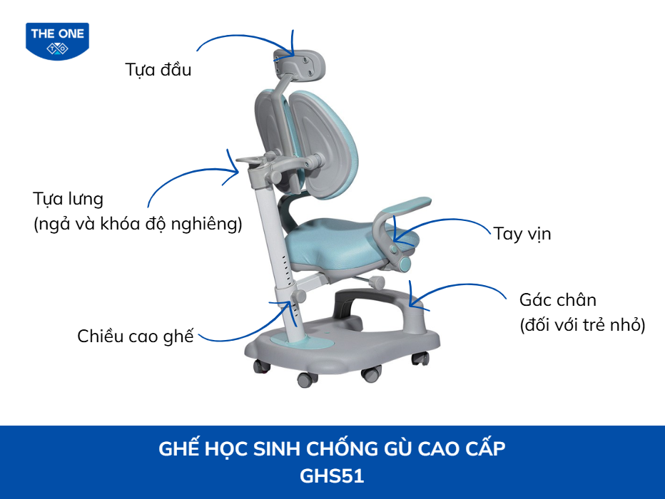 Ghế học sinh chống gù cao cấp GHS51