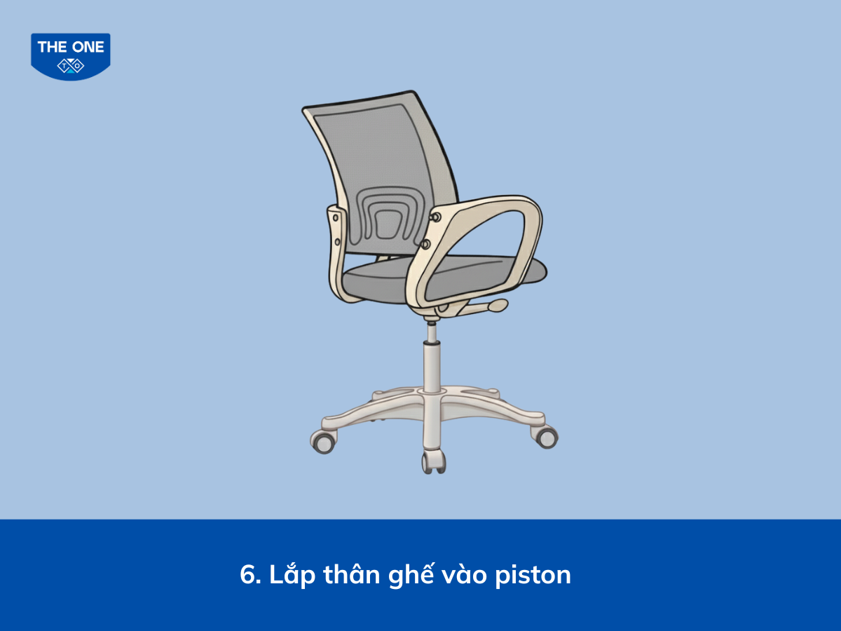 Hoàn thiện ghế xoay lưới.