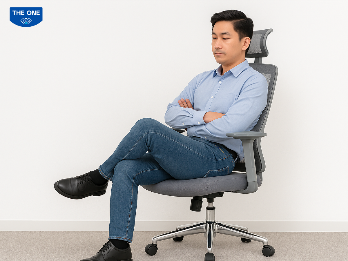 Ngồi vắt chéo chân khiến lệch hông, gây tê bì.