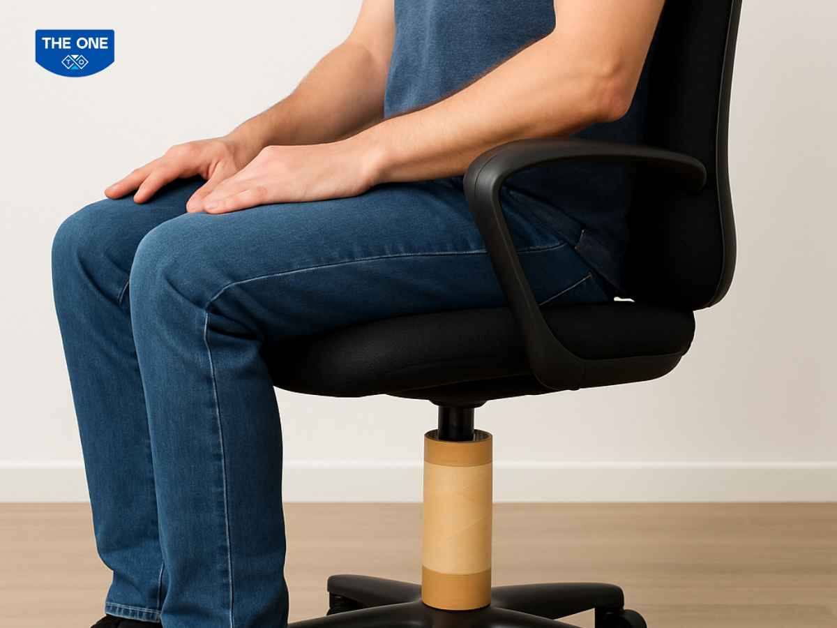 Hạ ghế và ngồi thử