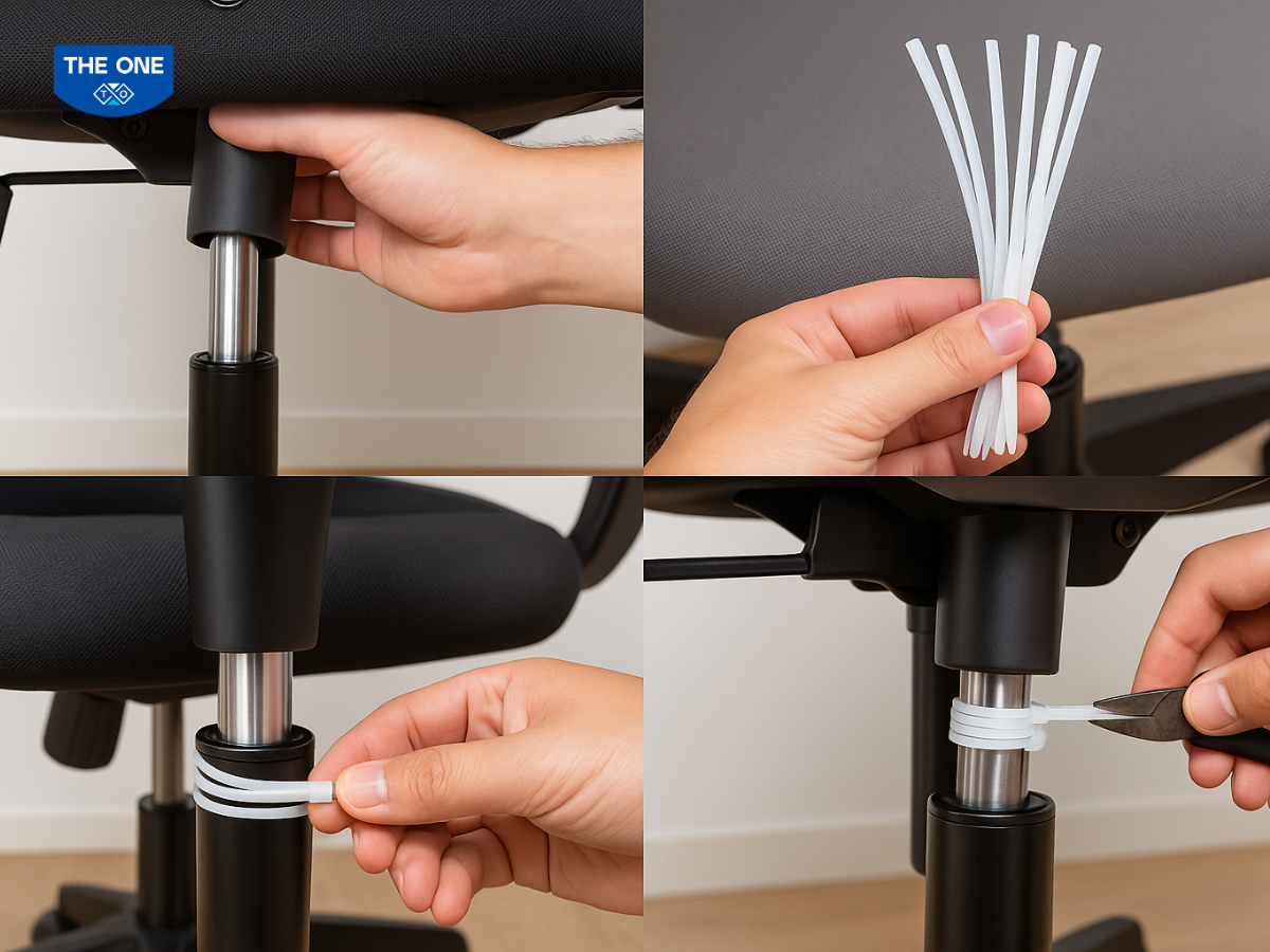 Kết dây rút để tạo thành điểm gờ ngăn bị tụt