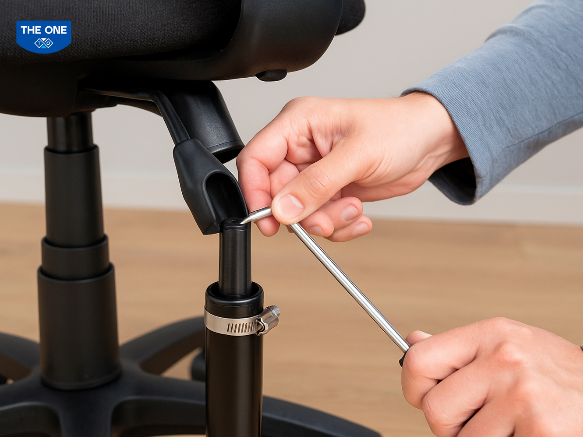 Siết thật chặt ốc ở trên đai siết