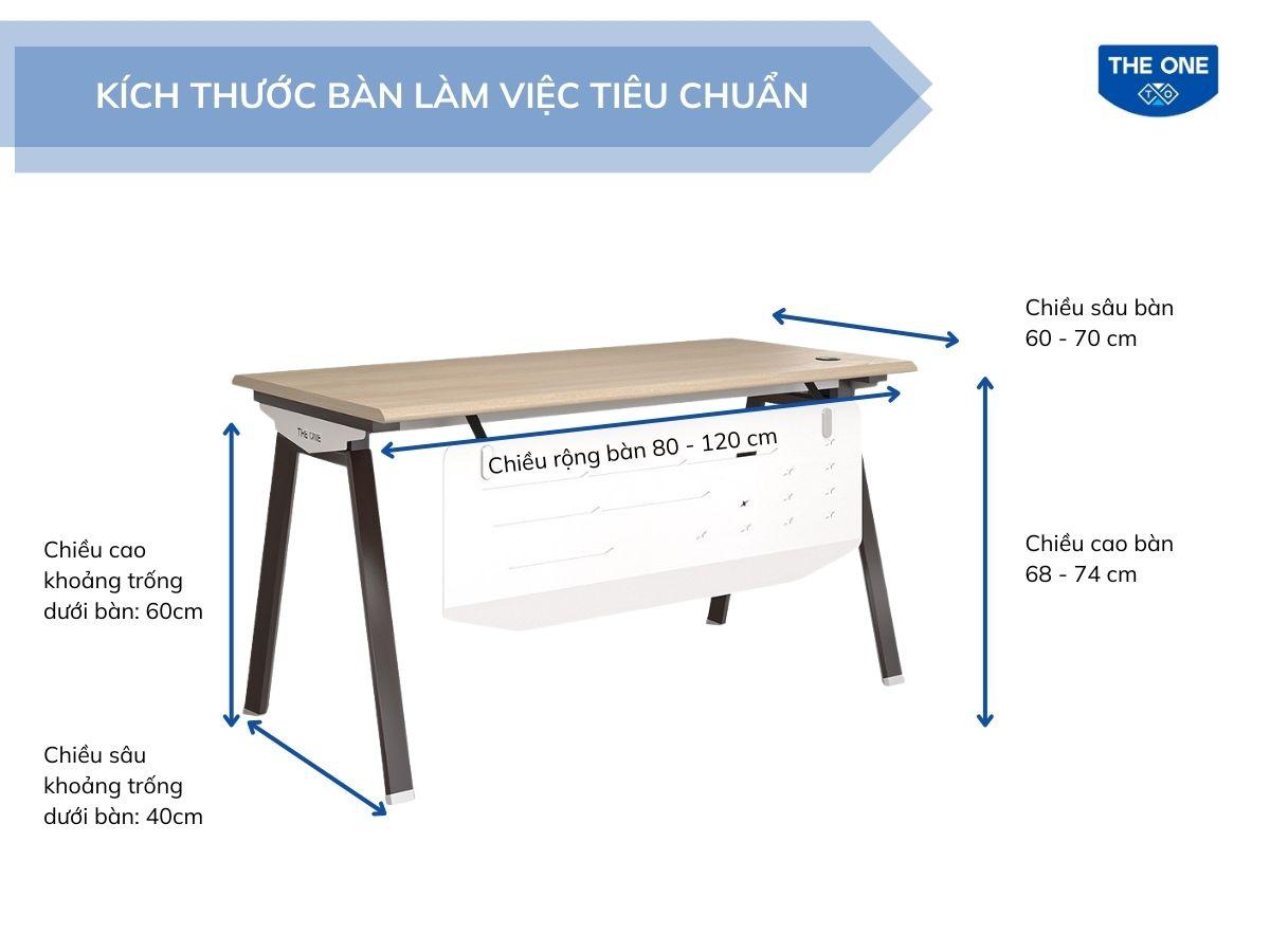 Kích thước bàn làm việc tiêu chuẩn