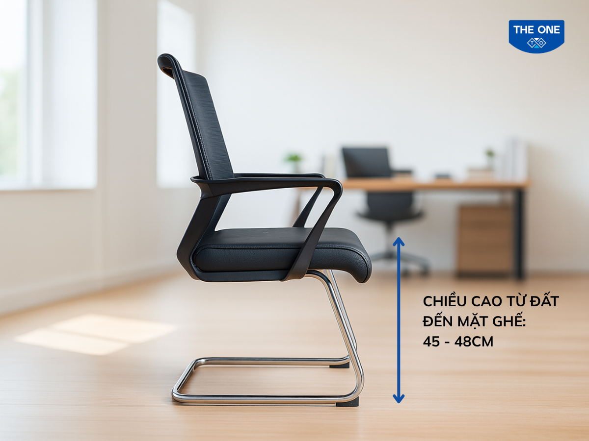 Kích thước chiều cao từ mặt đất đến mặt ghế.