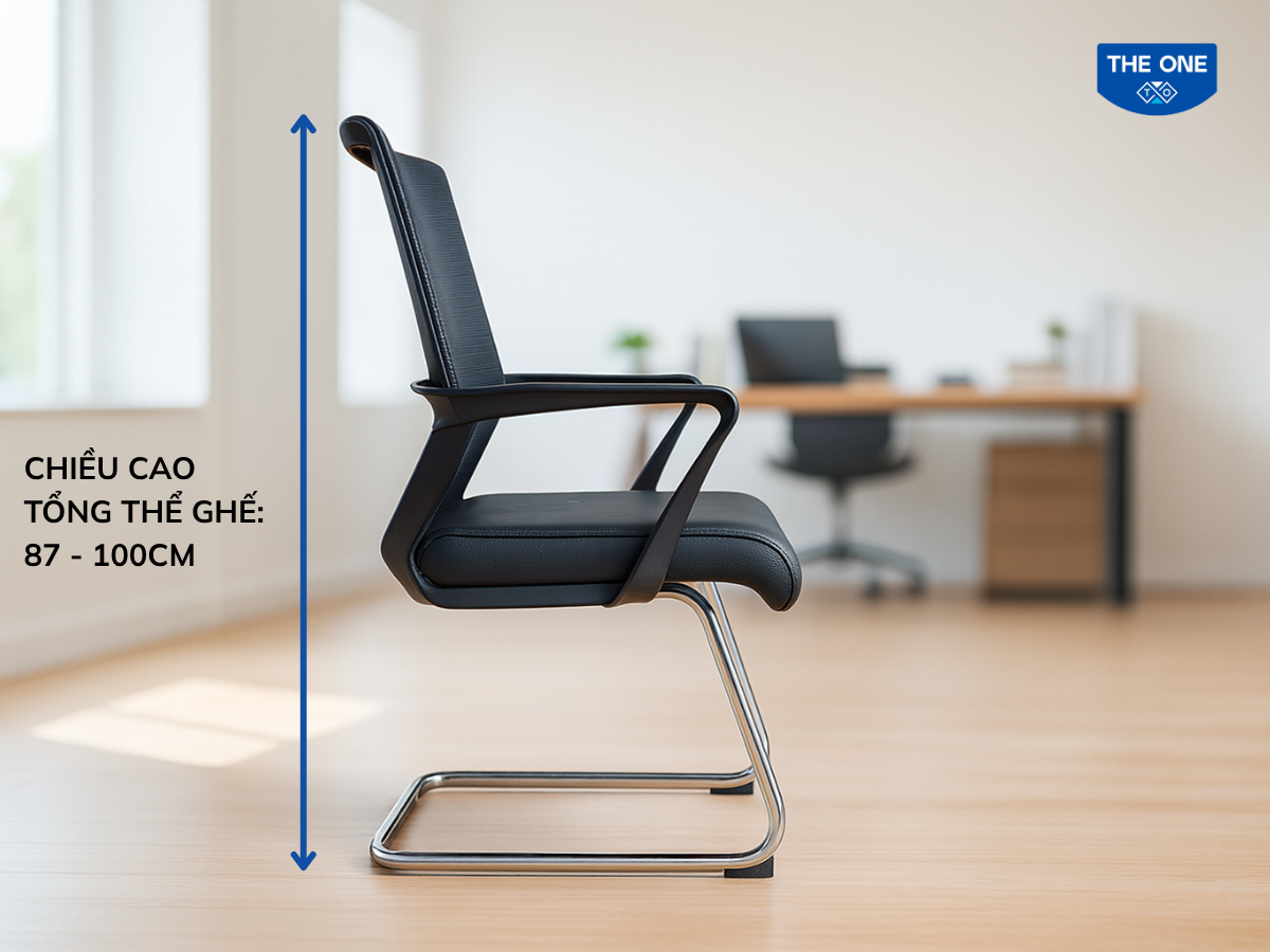 Kích thước chiều cao tổng thể của ghế