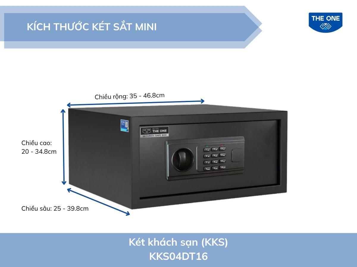 Kích thước két sắt mini thường dùng trong khách sạn hay cho cá nhân