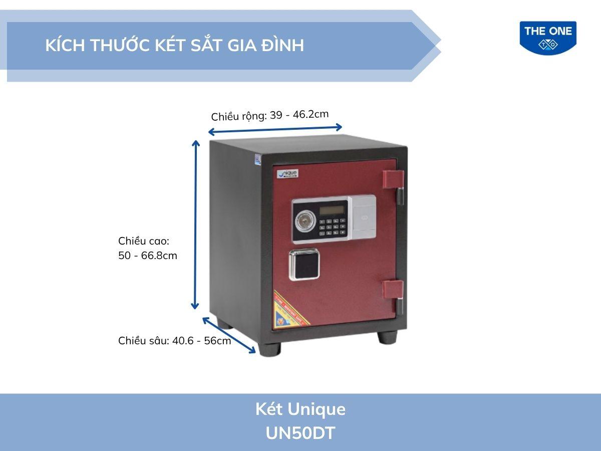 Kích thước két sắt gia đình phổ biến