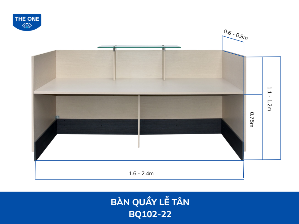 Mẫu quầy lễ tân được thiết kế với kích thước chuẩn, đảm bảo công năng và thẩm mỹ.Mẫu quầy lễ tân được thiết kế với kích thước chuẩn, đảm bảo công năng và thẩm mỹ.