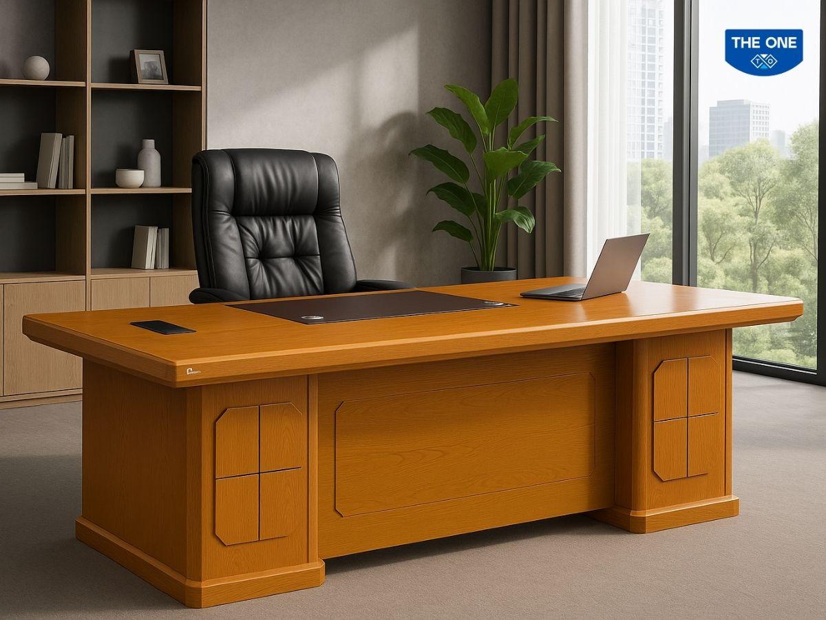 Bàn làm việc chất liệu gỗ mang lại nguồn năng lượng tích cực cho người mệnh Hỏa