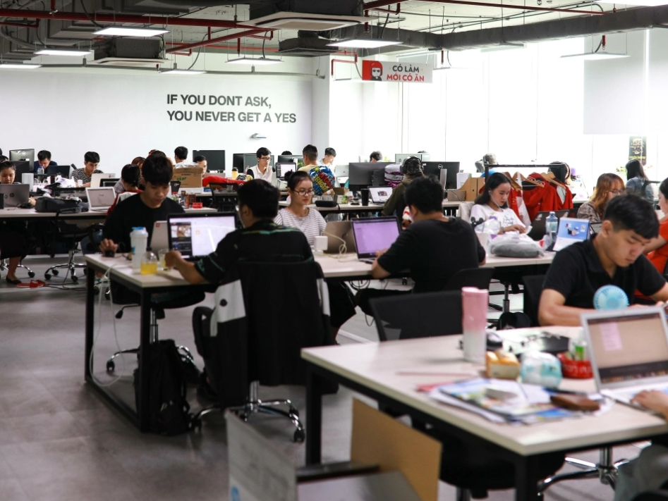 Văn phòng mở thúc đẩy tương tác và tăng tốc xử lý công việc nhờ sự trao đổi dễ dàng. (Nguồn: Internet)